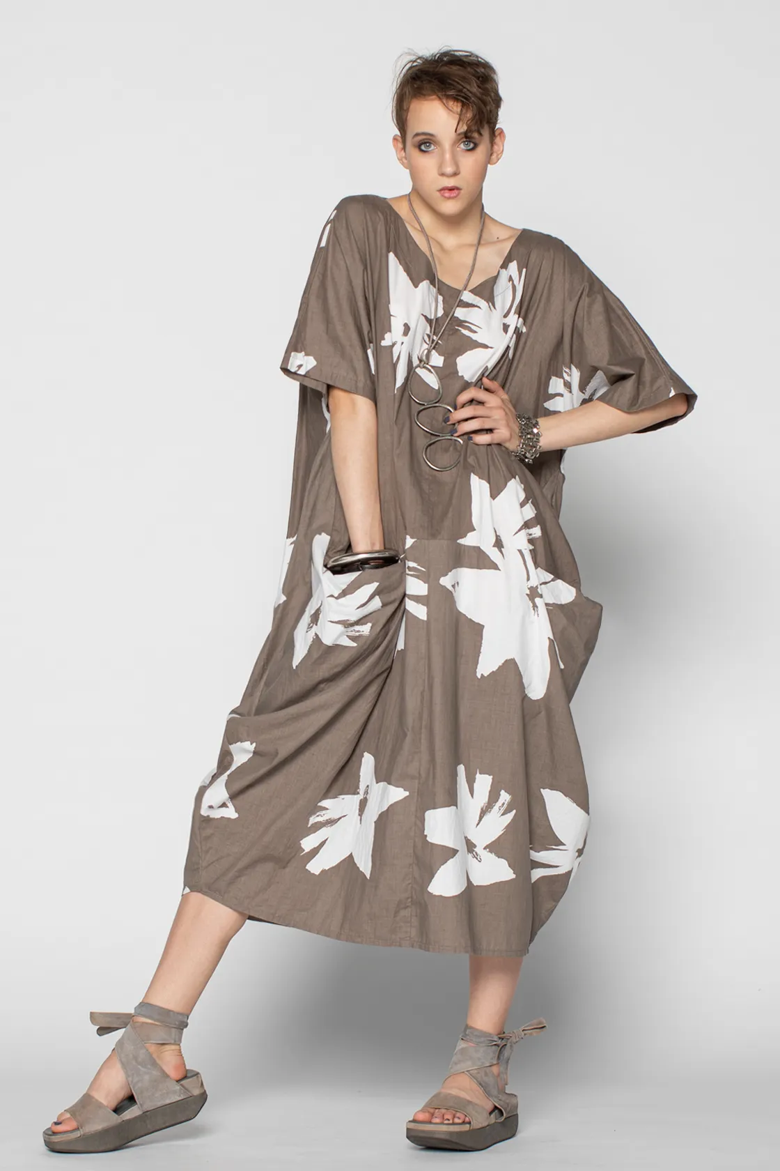 Aria Dress in Taupe Georgia Carnaby