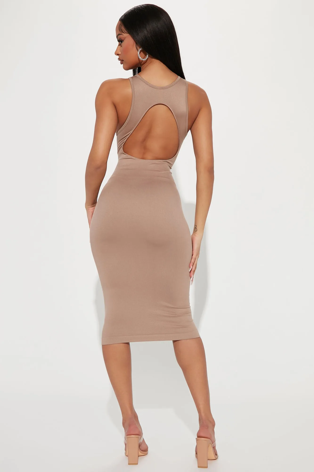 Ariana Seamless Mini Dress - Taupe