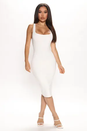 Arya Midi Dress - White