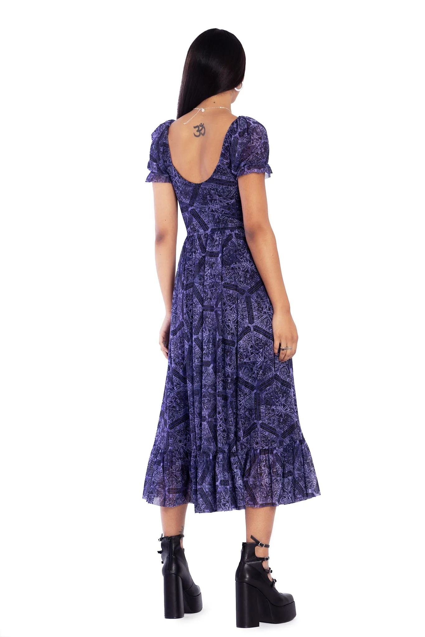 As Above So Below Sheer Corseted Midaxi Dress