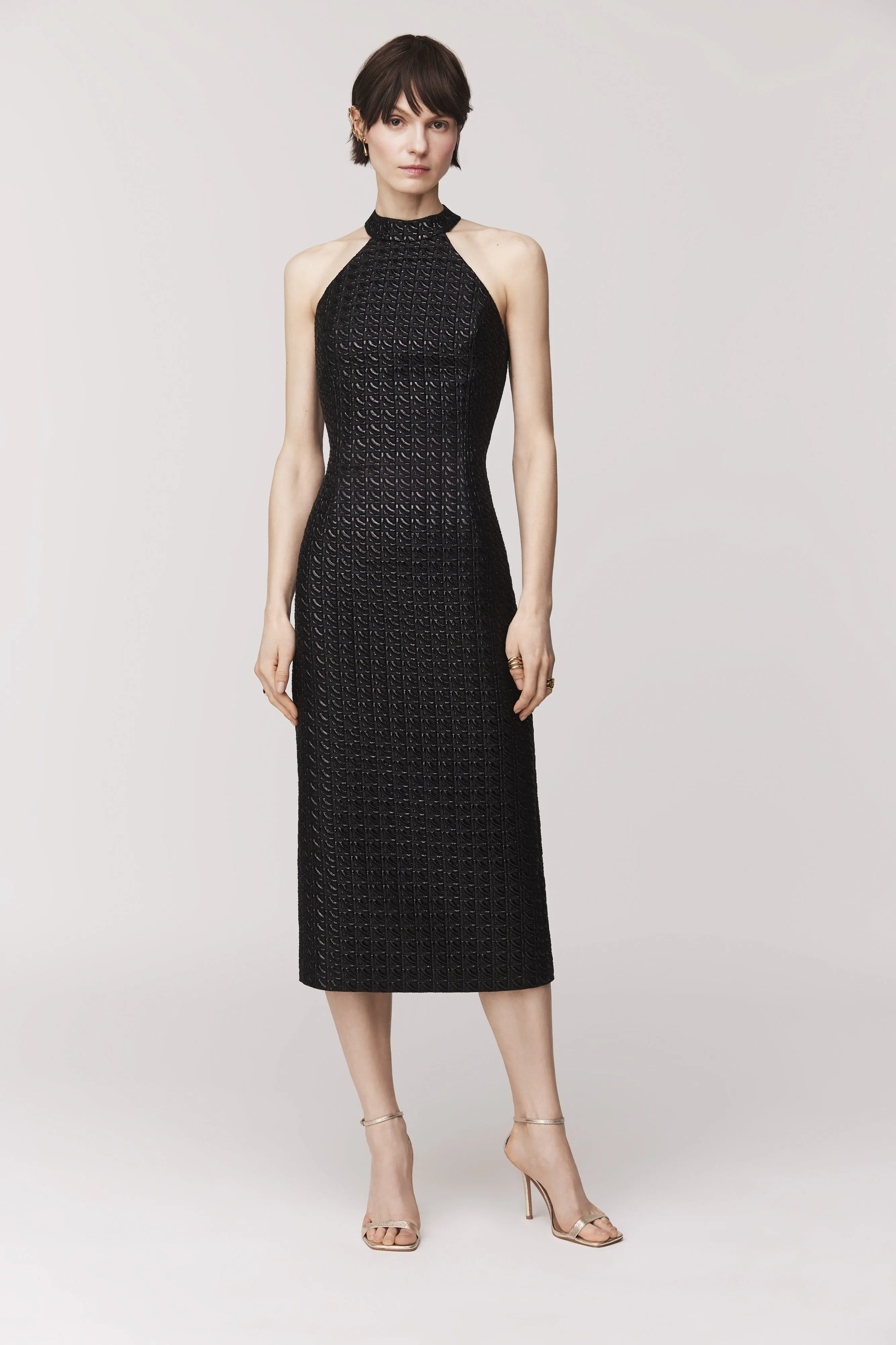 Audrey Brooks - 6714 (Long) - High-Neck Dress with Open Back