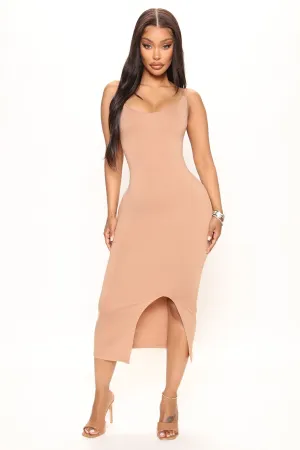 Aura Midi Dress - Taupe