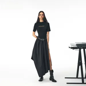 Avant-Garde Black Maxi Dress