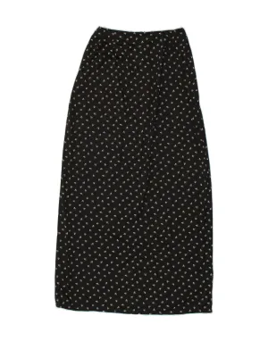 AVANT Womens High Waist Maxi Skirt W23 2XS Black Floral Polyester