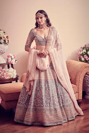 Avant Garde Blue Hued Lehenga