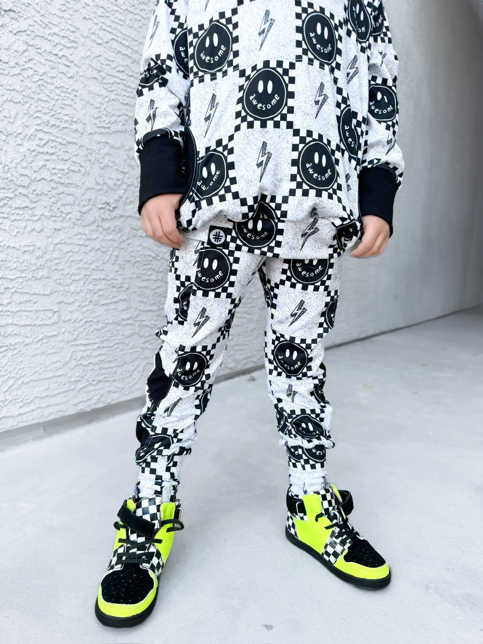 Awesome Smiley Side Stripe Joggers