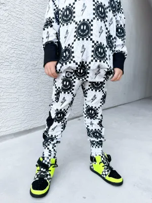 Awesome Smiley Side Stripe Joggers