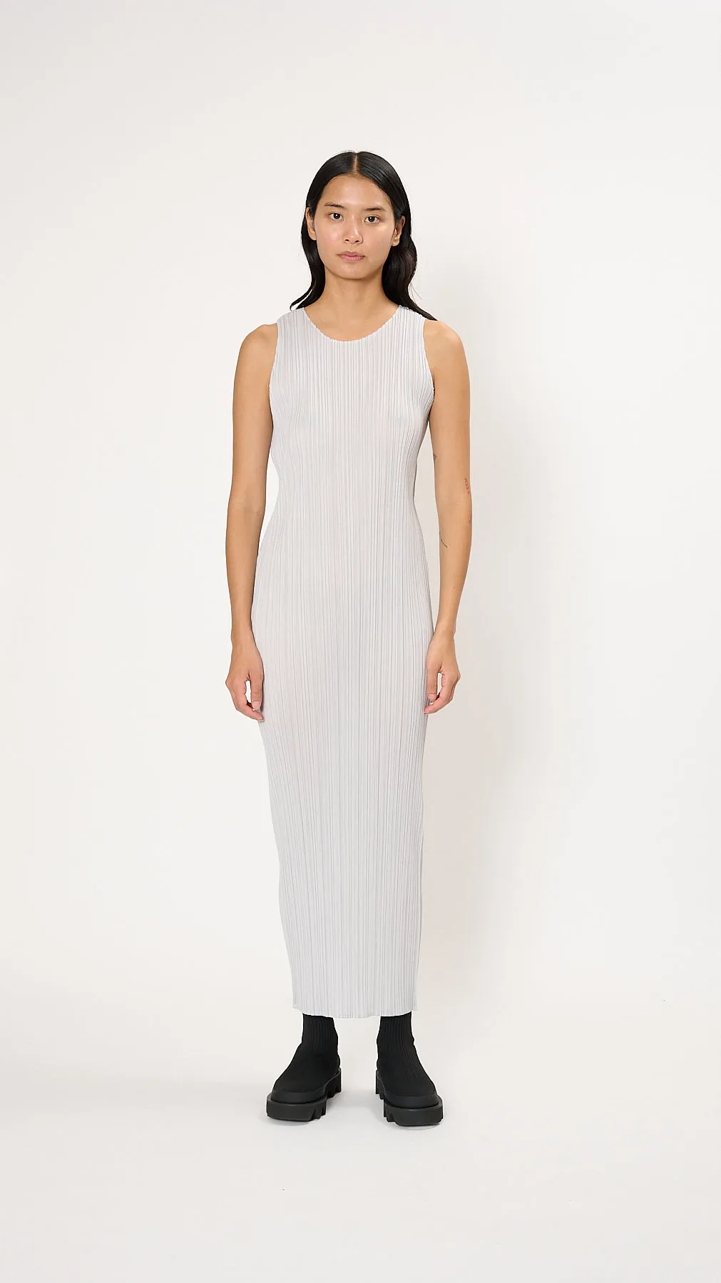 Basics Dress in Light Gray