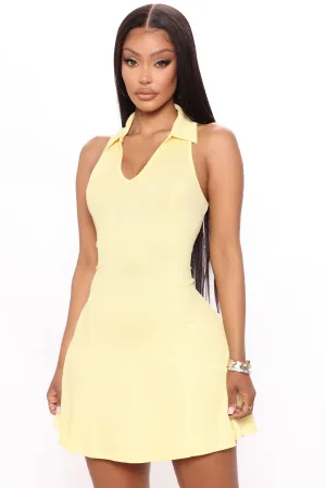 Becca Fit And Flare Mini Dress - Yellow
