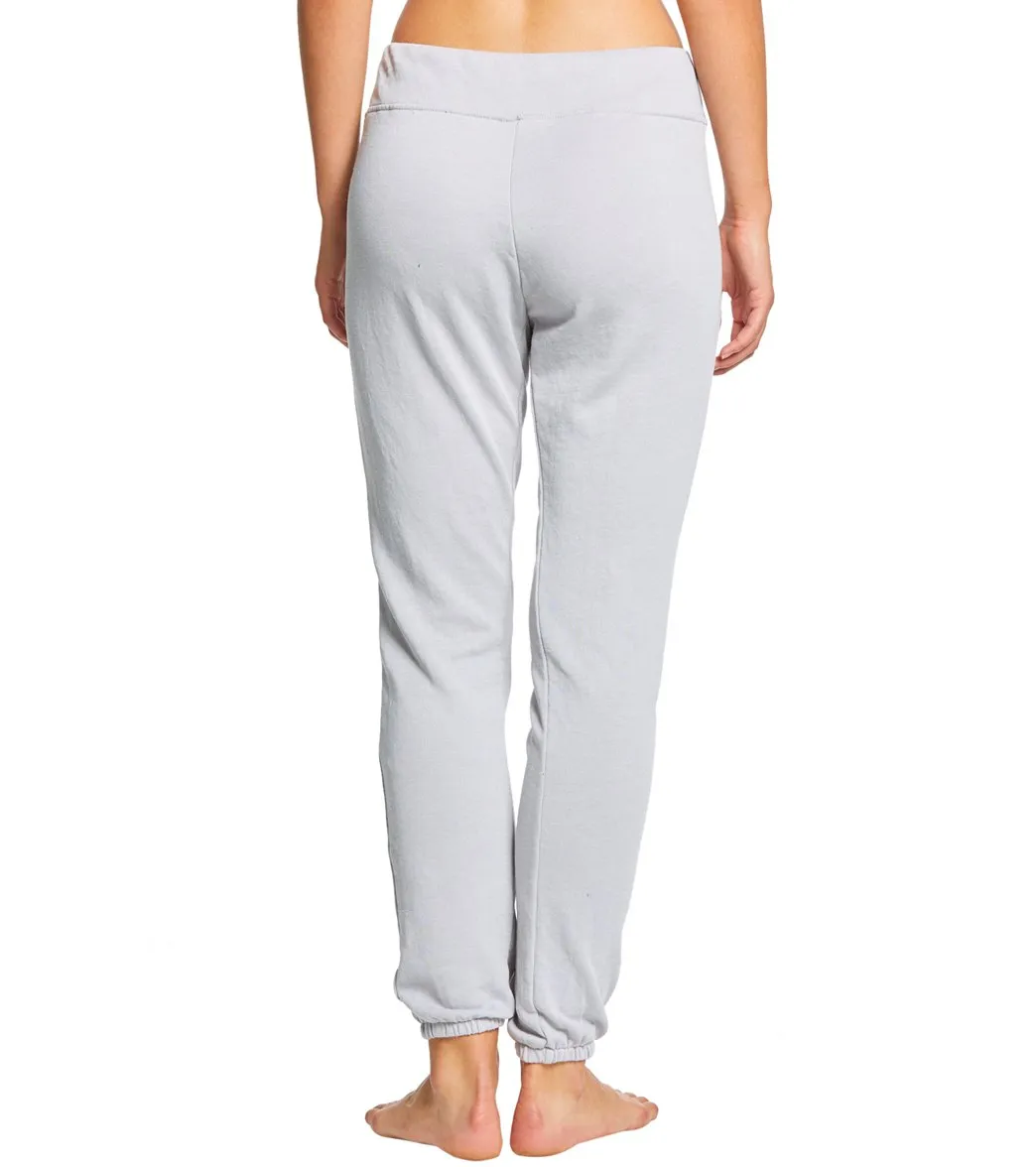 Betsey Johnson Performance Distressed Wash Star Embroidery Joggers