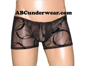 Black Eclipse Sheer Men's Boxer-Brief