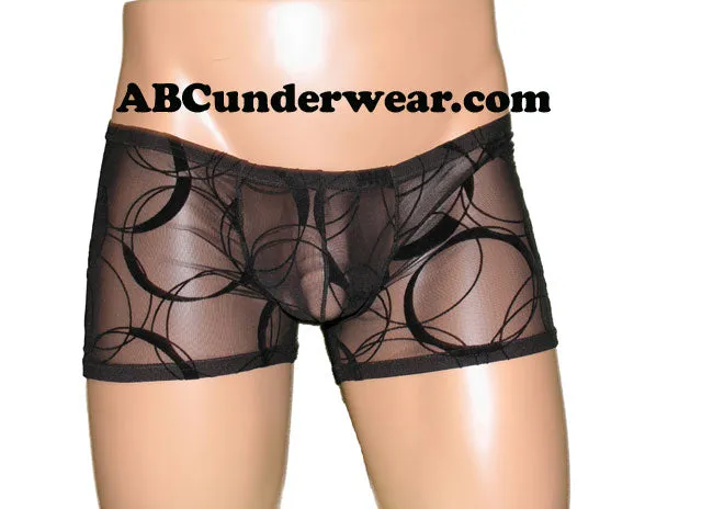 Black Eclipse Sheer Men's Boxer-Brief