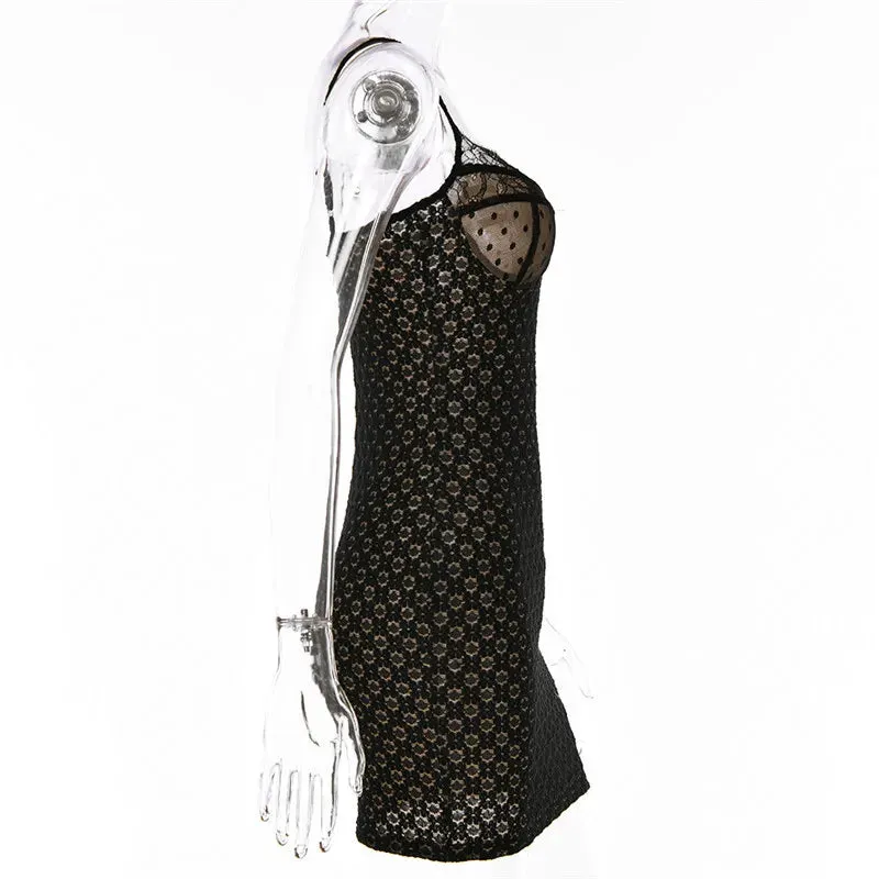 Black Lace Stylish Layered Maxi Dress