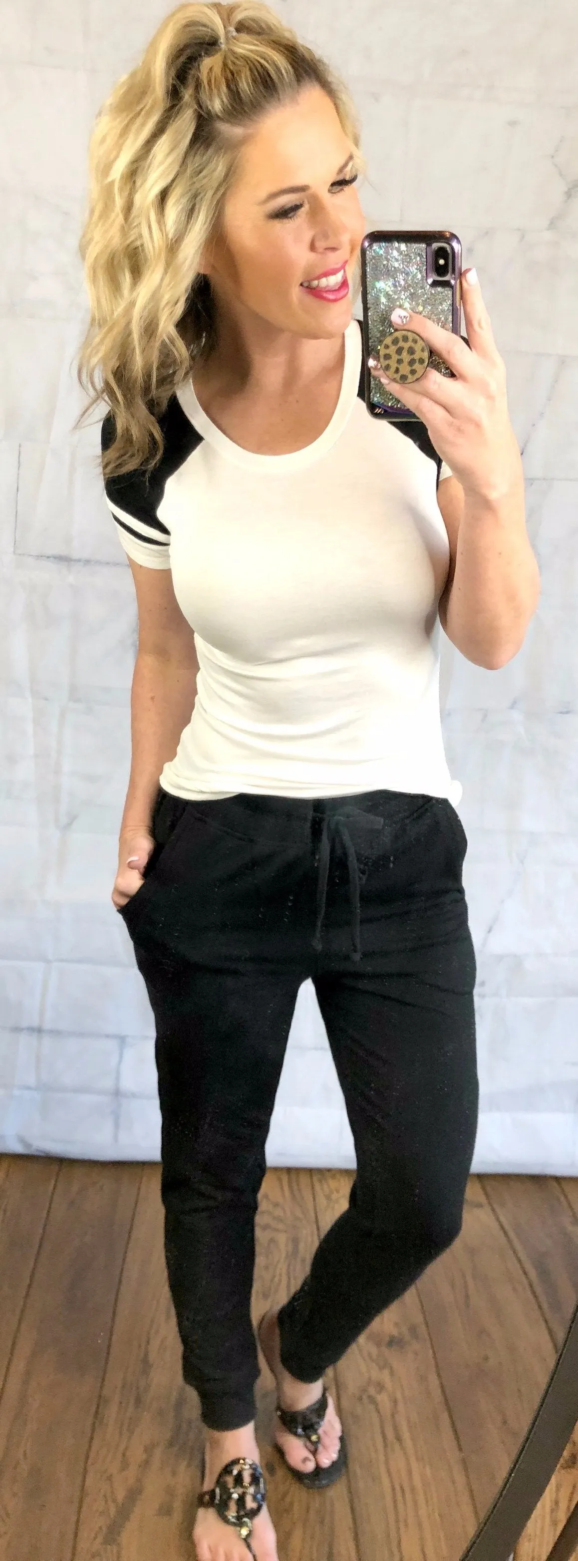 Black Pocket Joggers