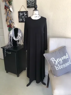 Black Primo Knit Maxi Dress