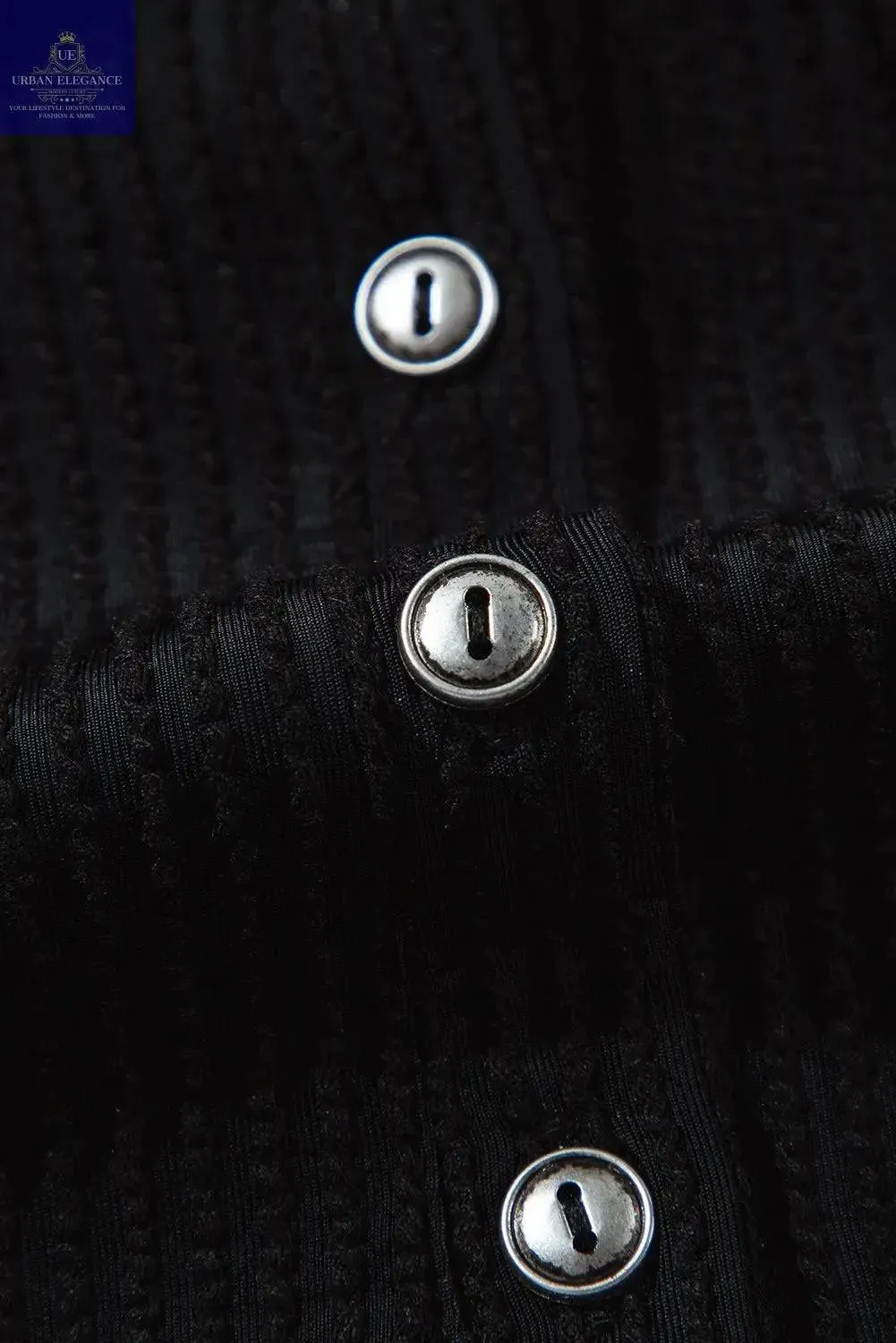 Black Ribbed Knit Plus Size Mini Dress