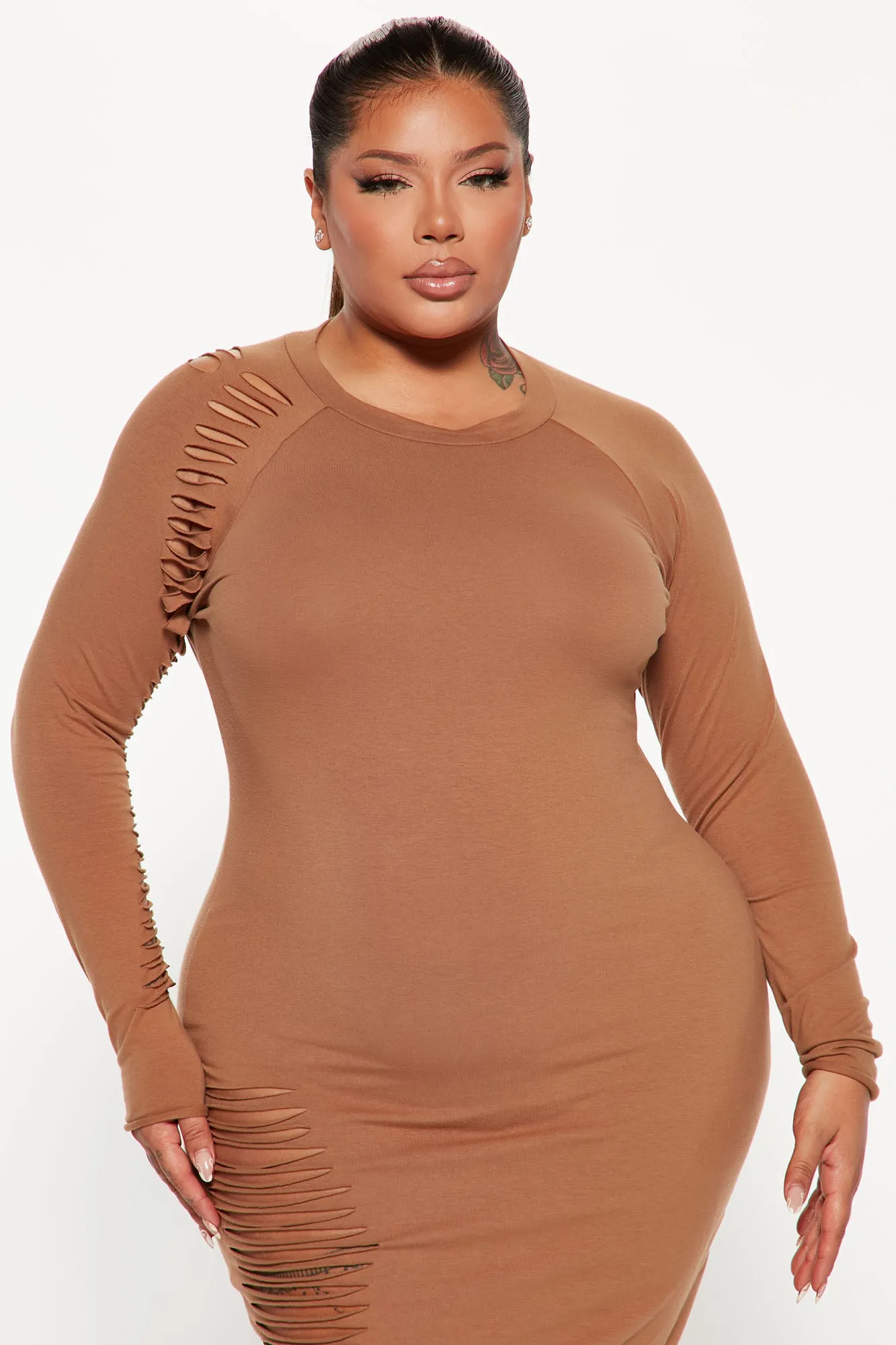 Blair Midi Dress - Taupe