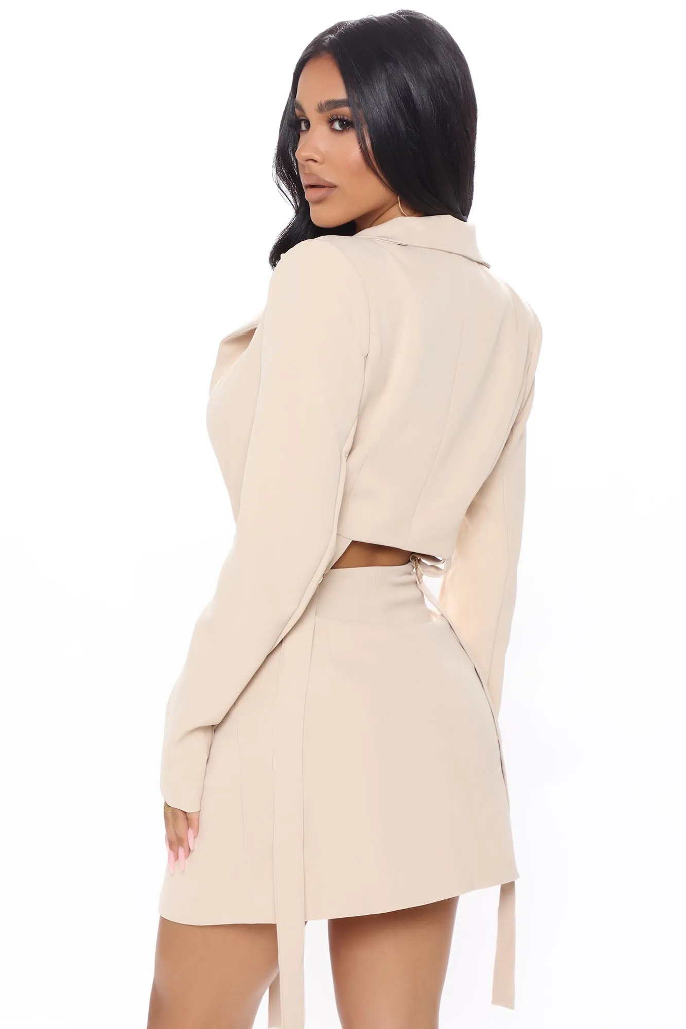 Blake Blazer Mini Dress - Taupe