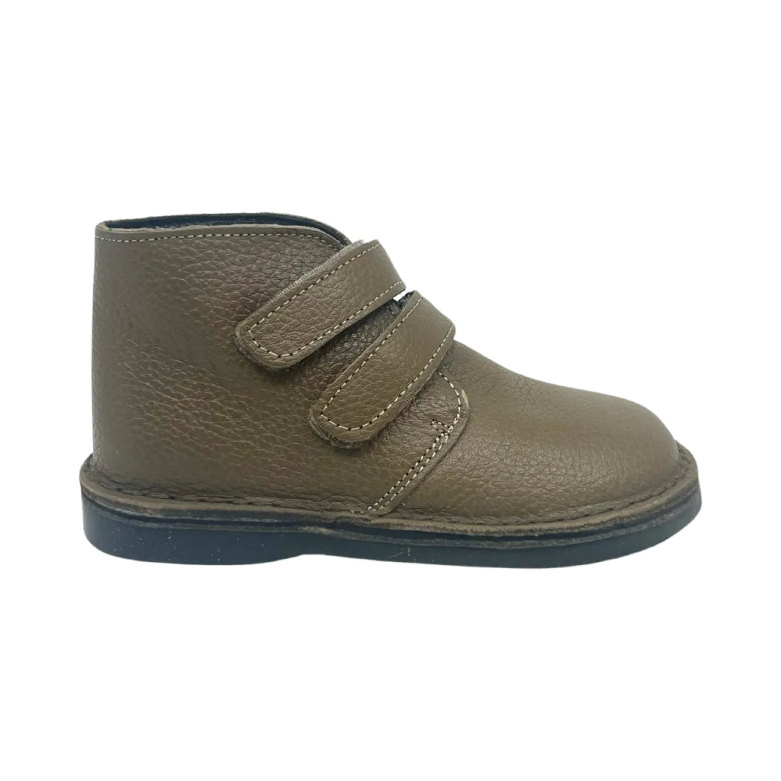 Blublonc Taupe Double Velcro Hi Top