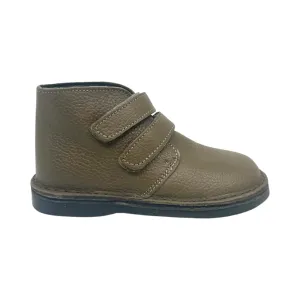 Blublonc Taupe Double Velcro Hi Top