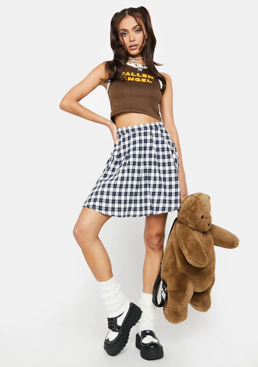 Blue Check Emily Mini Skirt