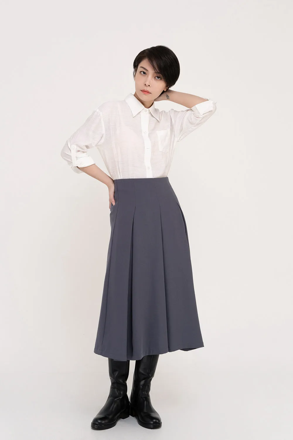 Box-pleated Midi
