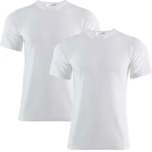 B.U.L ® 2 Mens Extreme Hot Thermal Underwear Set Short Sleeve Vest Suitable for Winter, Outdoor Work, Travel, Camping & Ski Wear Size S-XL (L, White)