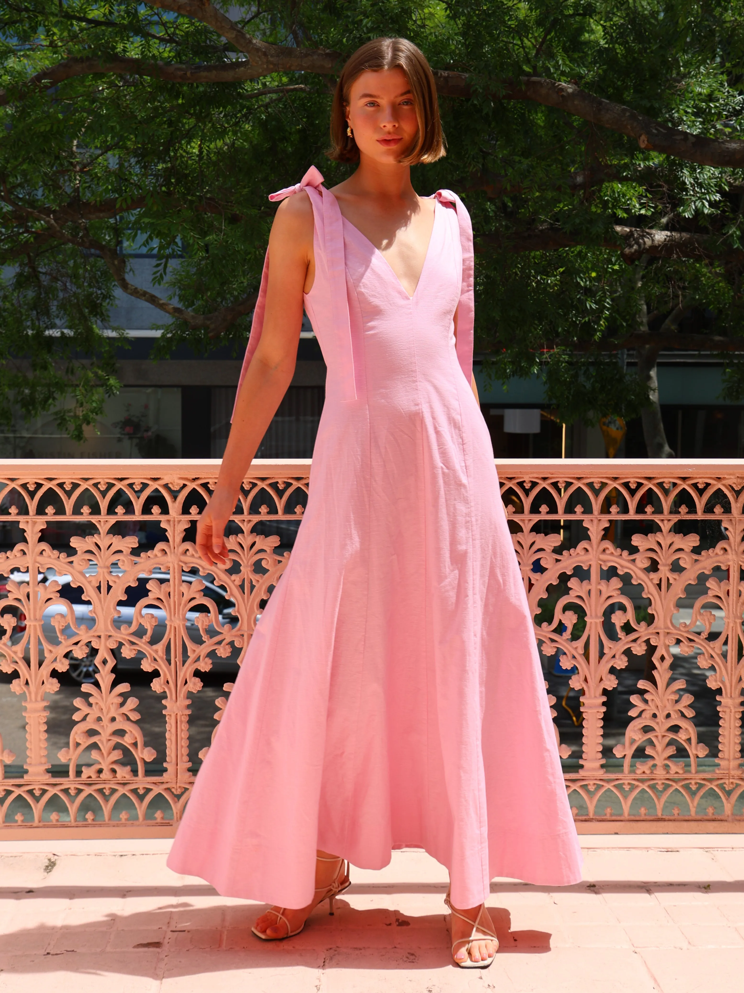 By Nicola Adeline Maxi Dress in Watermelon