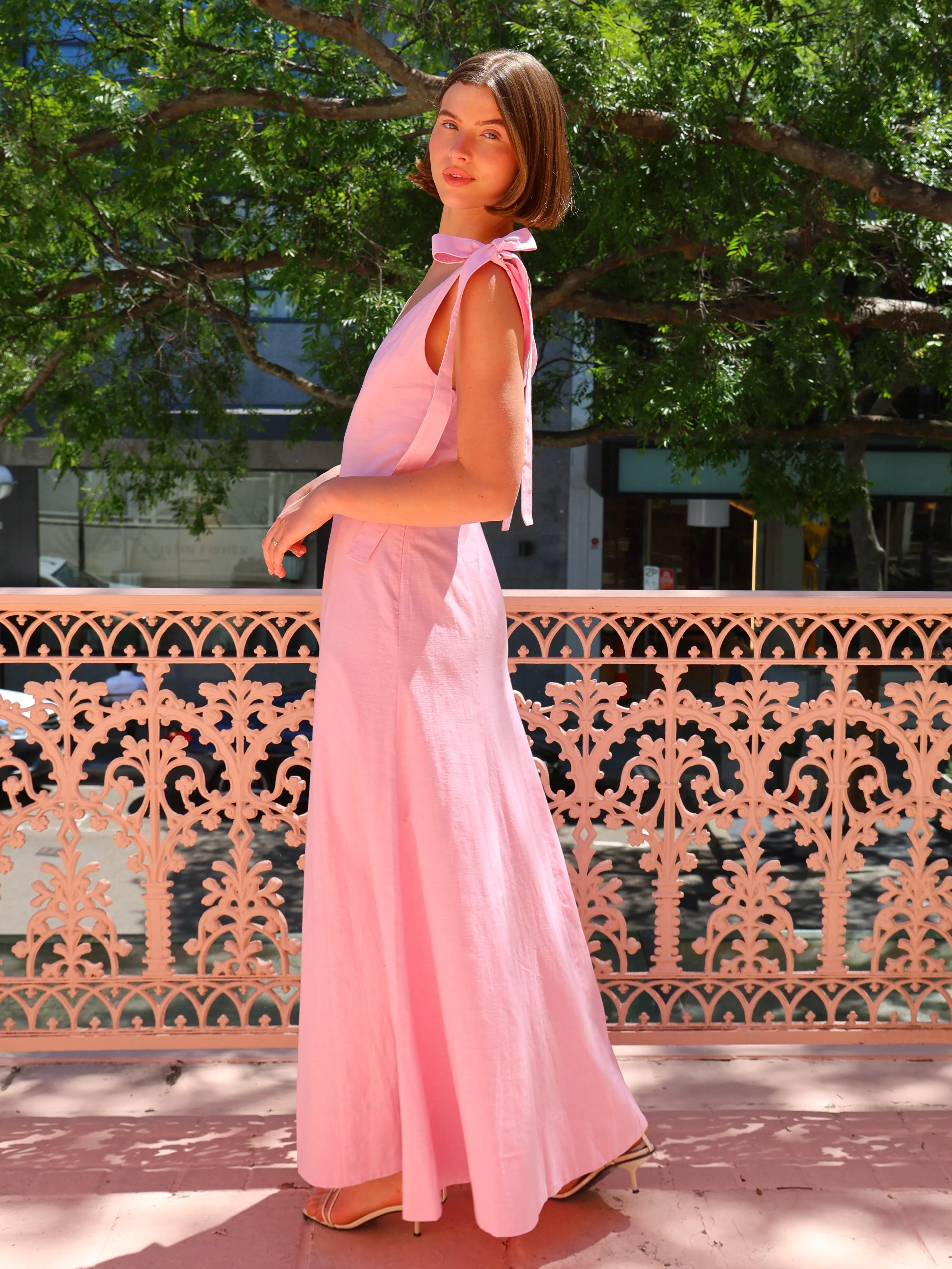 By Nicola Adeline Maxi Dress in Watermelon