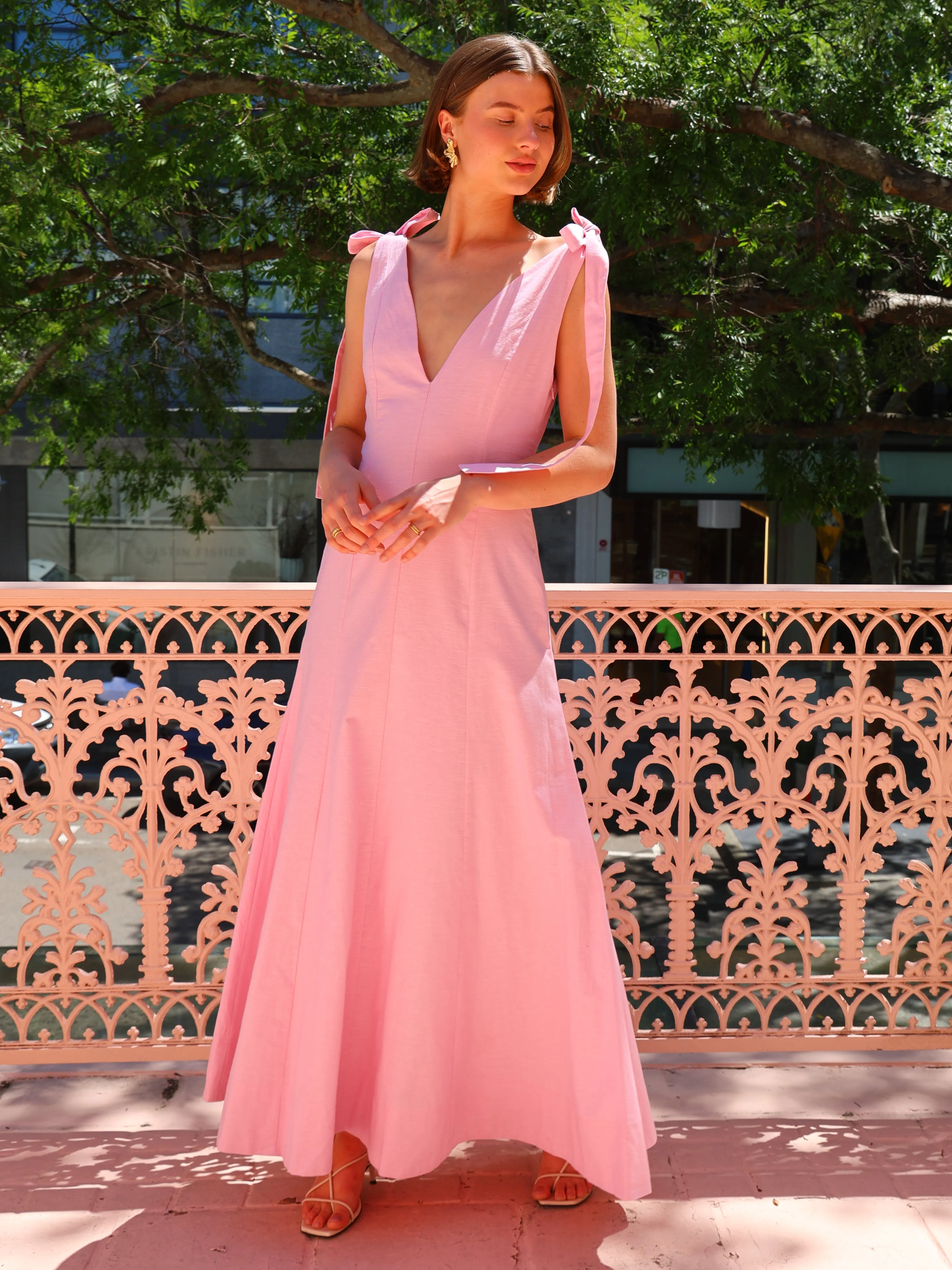 By Nicola Adeline Maxi Dress in Watermelon