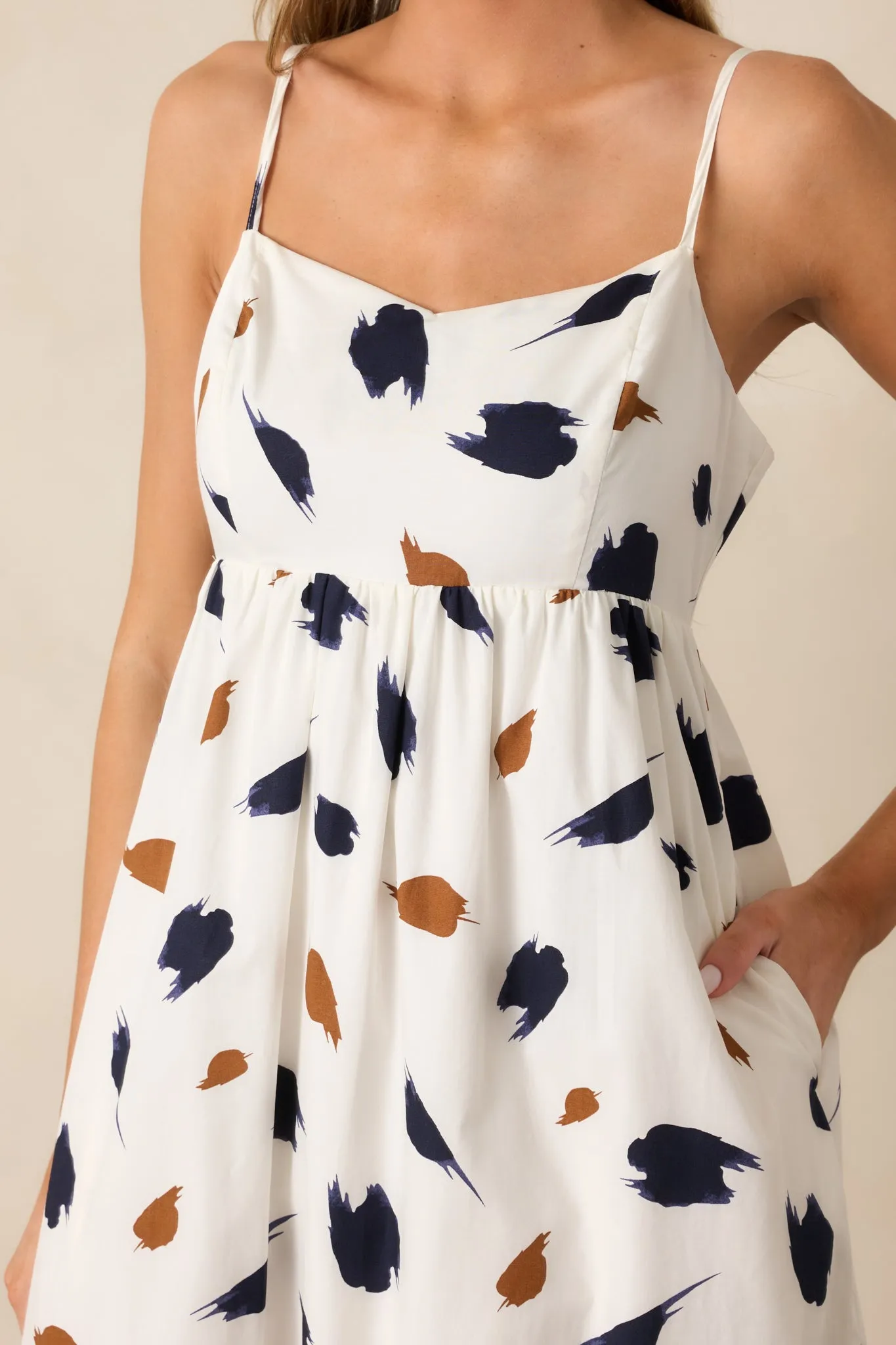 Call The Shots 100% Cotton Ivory Maxi Dress