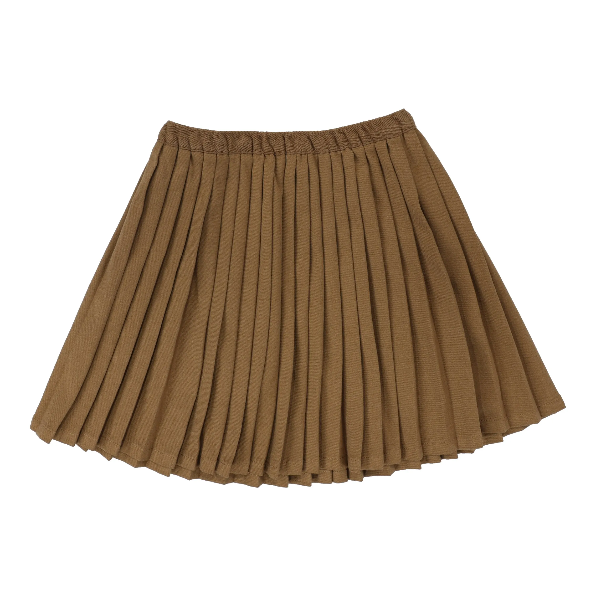 Camel Knife Pleated Skirt