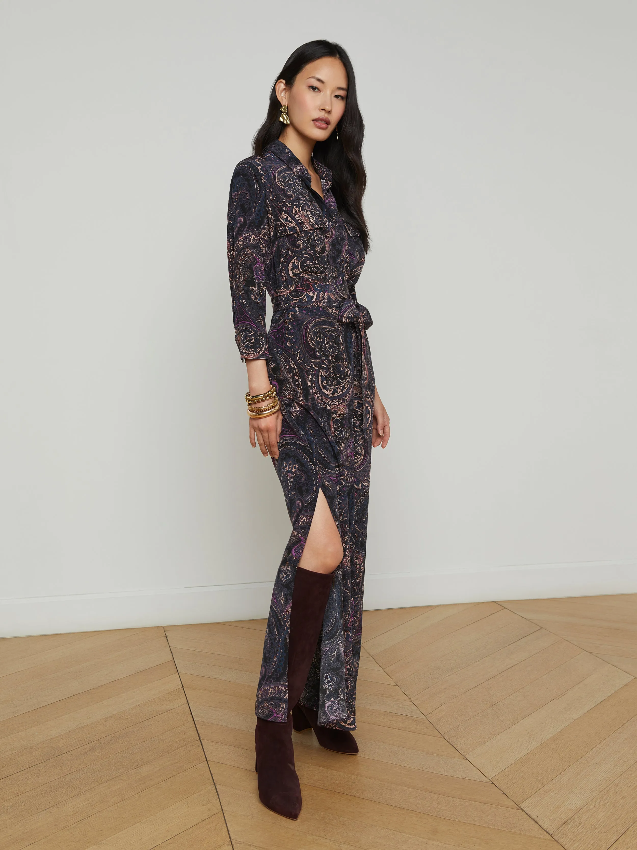 Cameron Silk Shirt Dress
