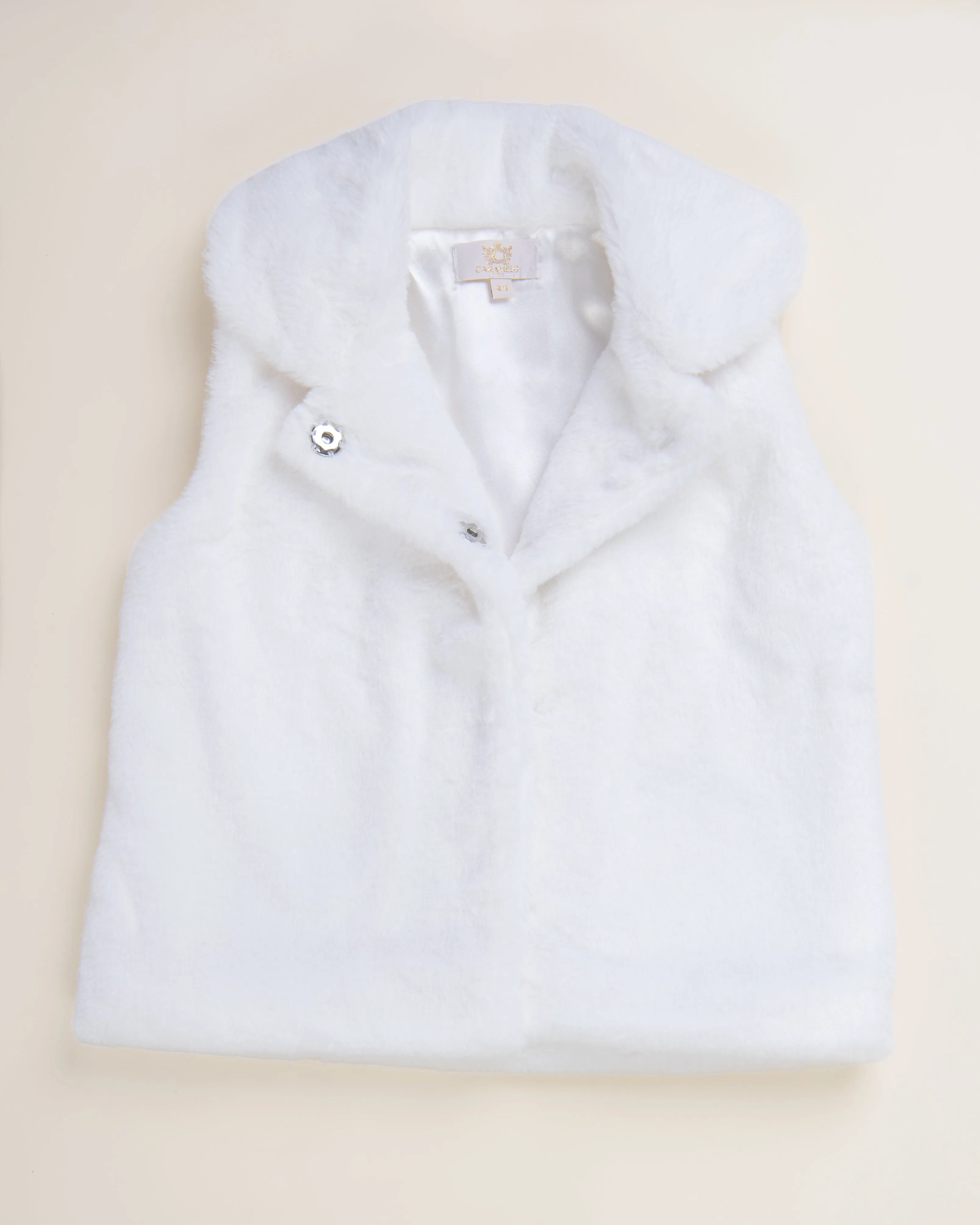 Caramelo Faux Fur Ivory Gilet