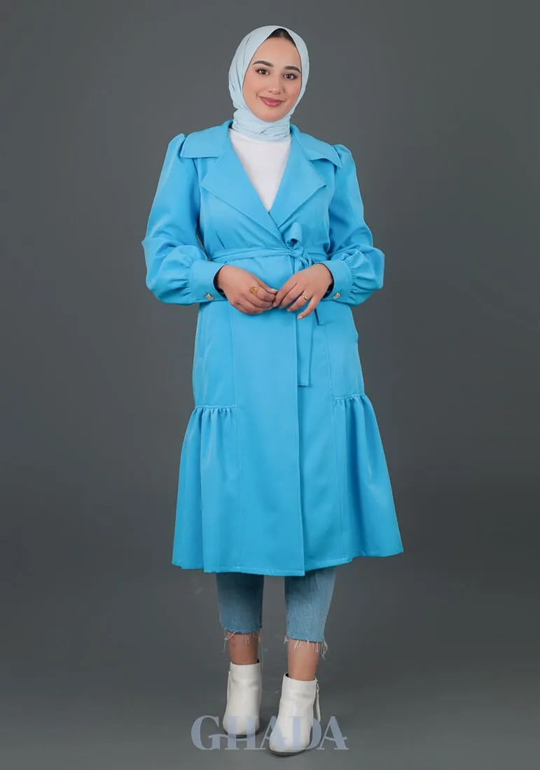 cardigan en bleu ciel