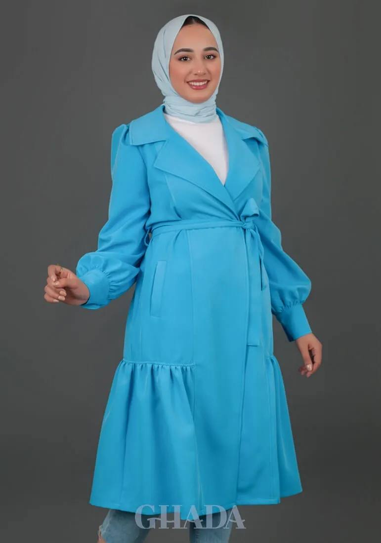 cardigan en bleu ciel