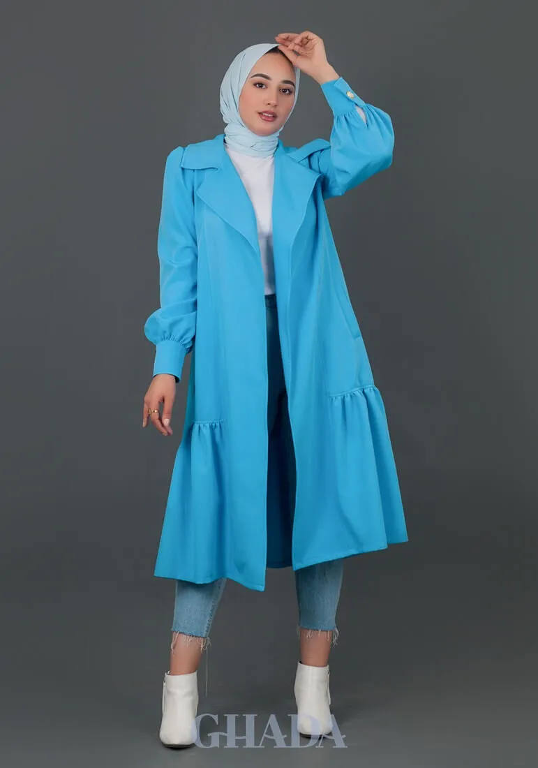 cardigan en bleu ciel
