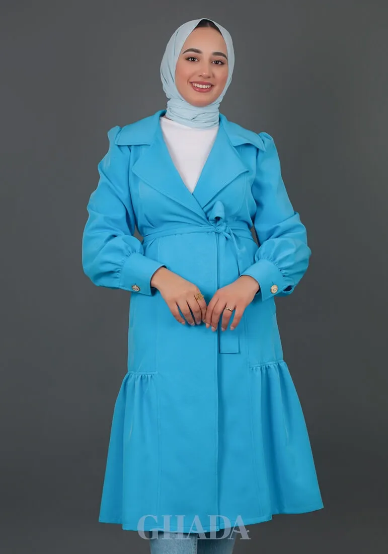 cardigan en bleu ciel