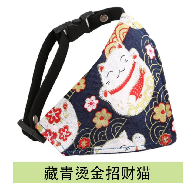 Cartoon Pet Bandana Bow Tie Scarf