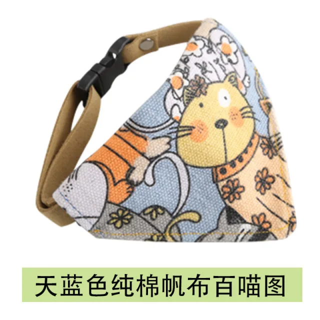 Cartoon Pet Bandana Bow Tie Scarf