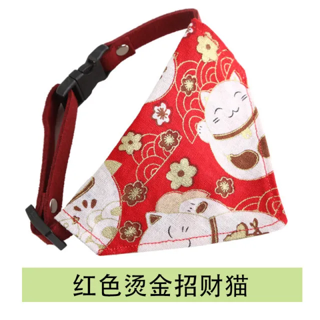 Cartoon Pet Bandana Bow Tie Scarf