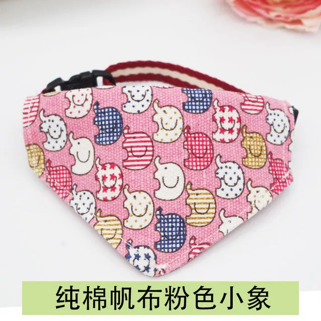 Cartoon Pet Bandana Bow Tie Scarf