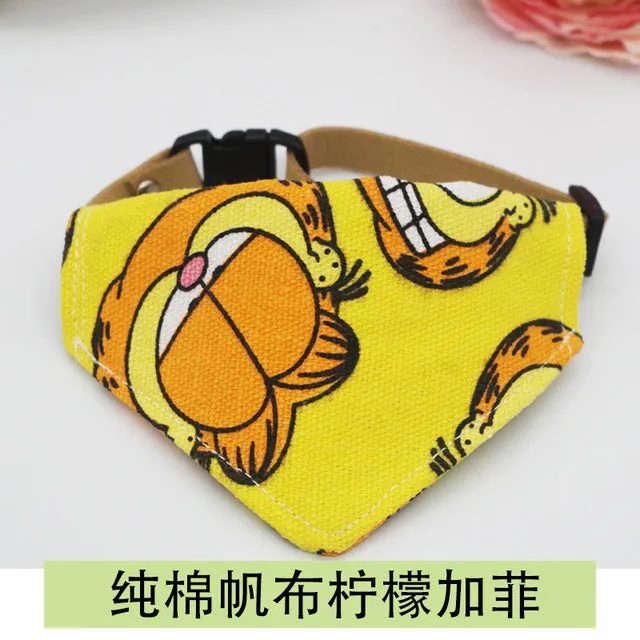 Cartoon Pet Bandana Bow Tie Scarf