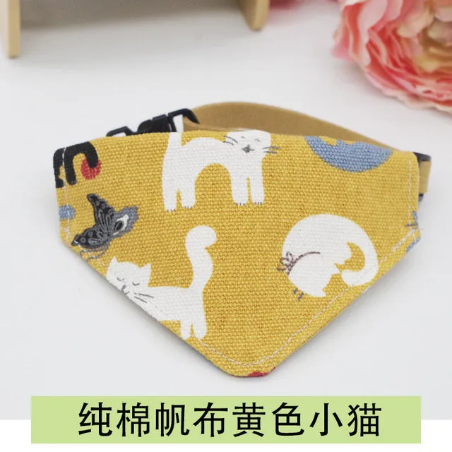 Cartoon Pet Bandana Bow Tie Scarf