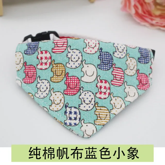 Cartoon Pet Bandana Bow Tie Scarf