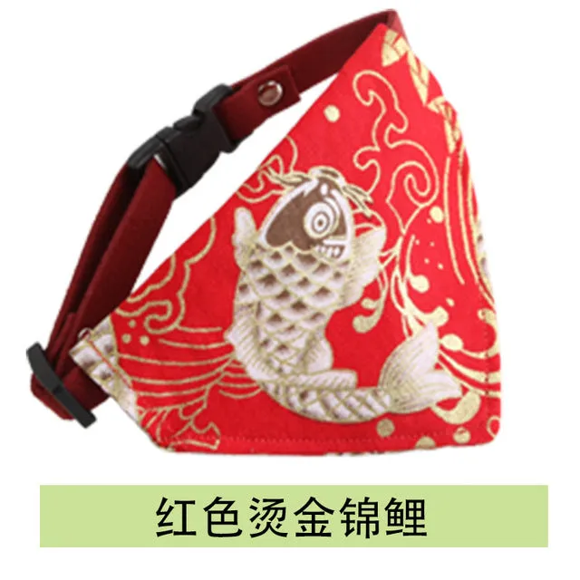 Cartoon Pet Bandana Bow Tie Scarf
