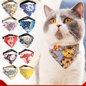 Cartoon Pet Bandana Bow Tie Scarf
