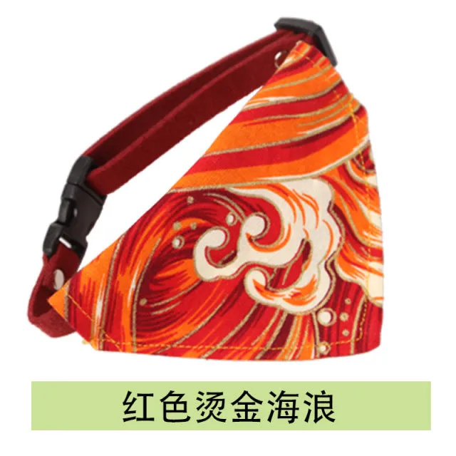 Cartoon Pet Bandana Bow Tie Scarf