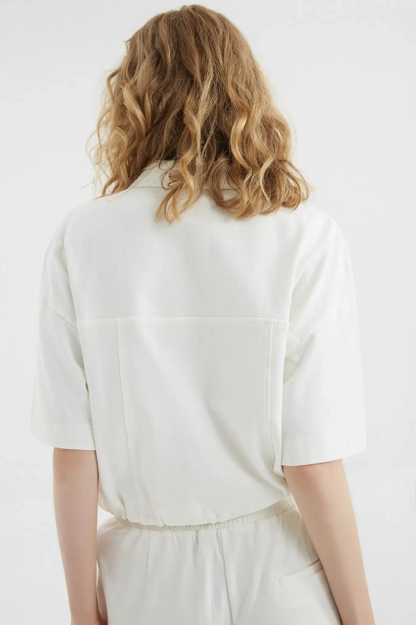 Casual Polo Crop Top