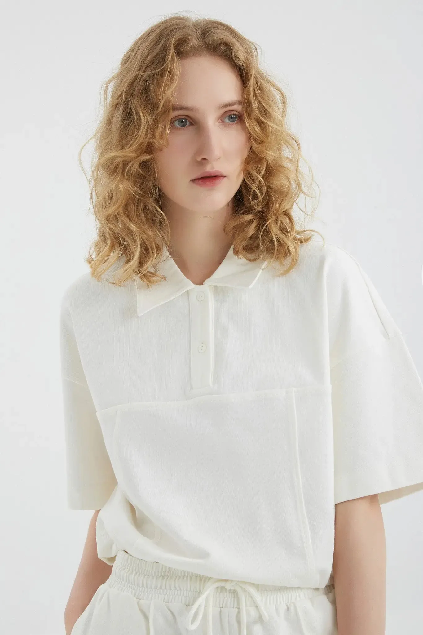 Casual Polo Crop Top